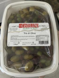 MIX DE MASLINE INTREGI IN SRAMURA-TRIO 1,9Kg